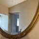 Antique oval gold mirror with floral decoration – 105 × 70 cm Elegant mirror