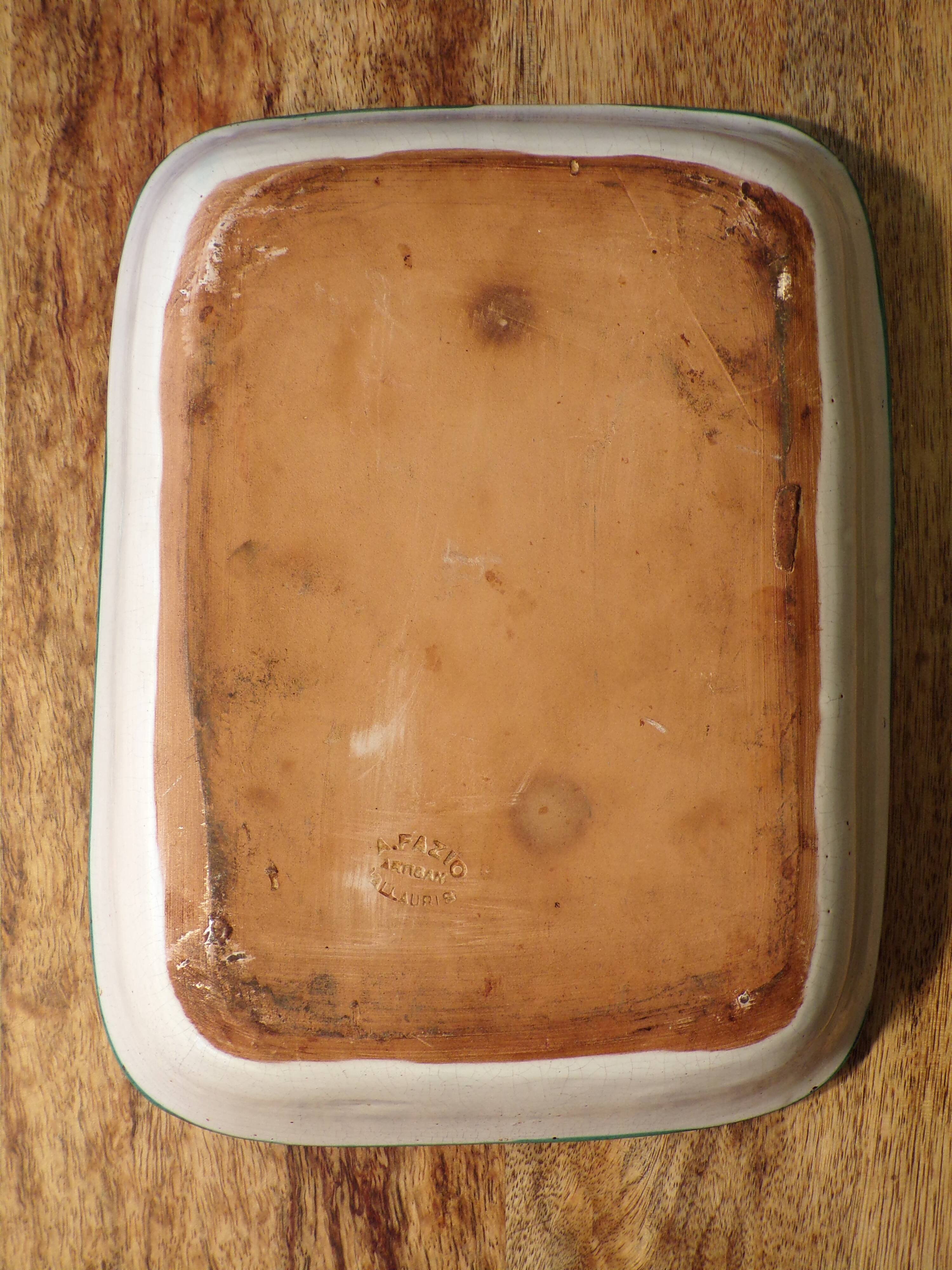 Antoine Fazzio Vallauris dish 22x29 cm