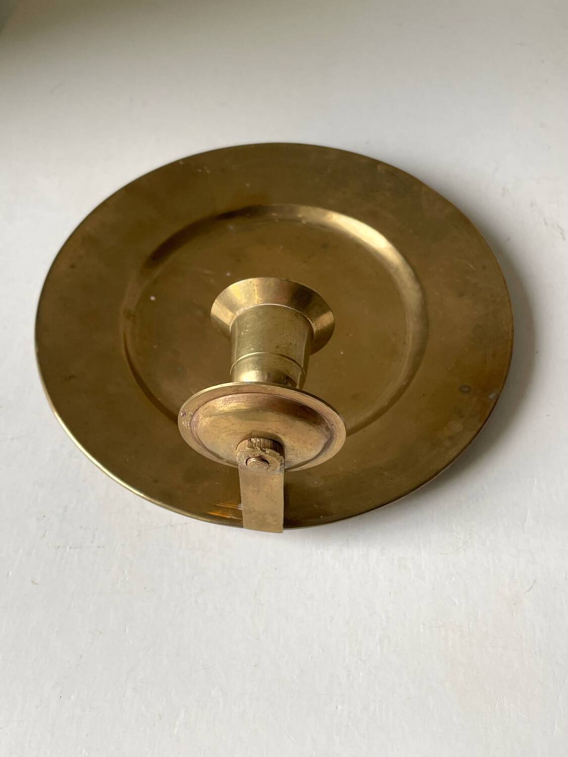 Vintage brass wall candle holder sconce diameter 18 cm