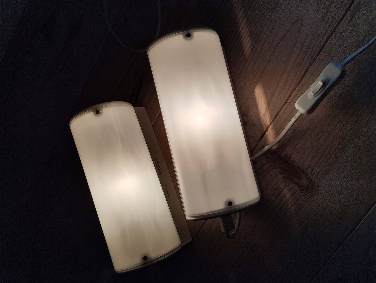 Duo d’appliques SMYG – IKEA Modèle Typ V1013 – design années 2000 – écru