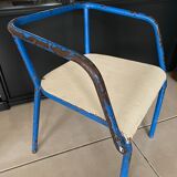 Blue metal child chair
