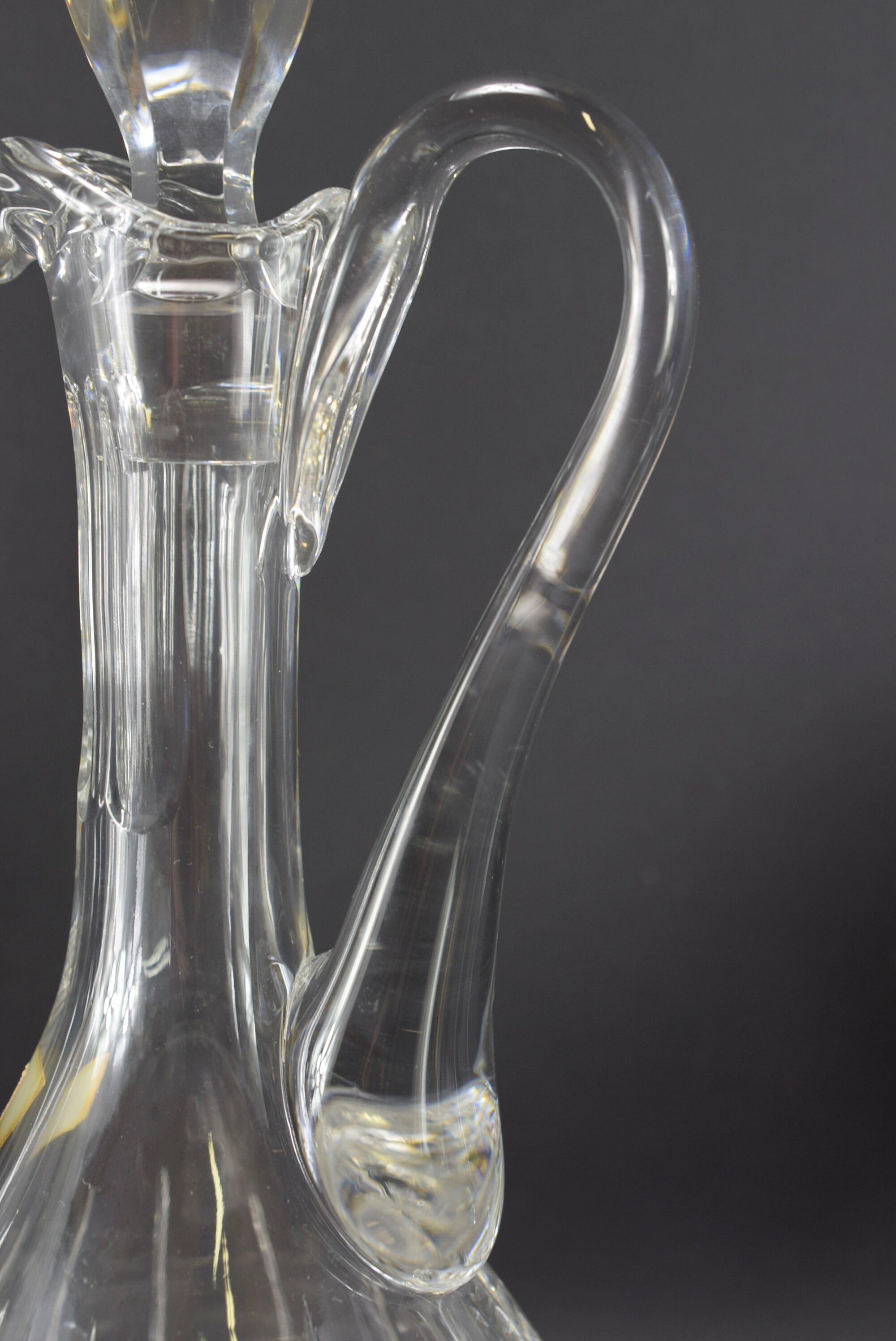 Service of 6 wine glasses and crystal carafe crystal workshop