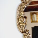 Cherub brass mirror