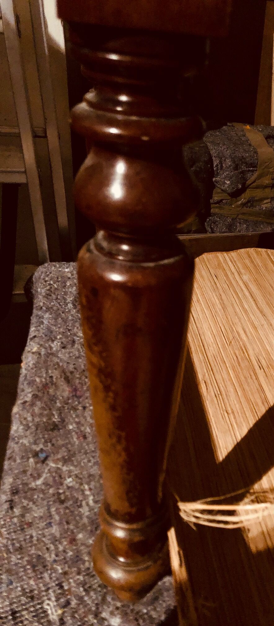 Antique mahogany desk with leather top