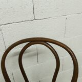1920s curved wooden cane bistro chair