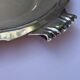 Round silver-plated metal dish