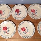 Suite of 9 dessert plates "Badonvillers"