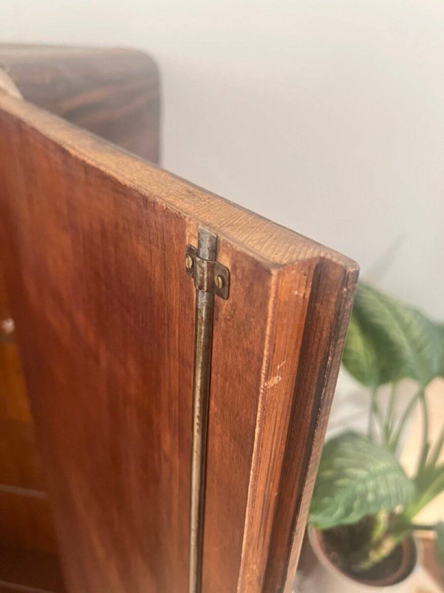 Bauhaus Wardrobe in Palisander Optic, Steel Tube and Chrome, Germany, 1930s