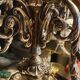 Silver metal candlestick 5 lights baroque style