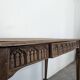 Table à écrire néogothique en noyer à frise d'arcatures