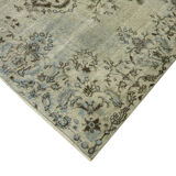 Handwoven turkish 1980s 167 cm x 262 cm blue rug