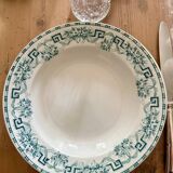 Set of eight Moulin des loups soup plates