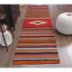 1970s Vintage Turkish Hand-Knotted Wool Cotton Red Runner Rug 83x281