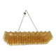 Contemporary Rectangular Luxury "Tronchi" Murano Glass Gold Chandelier