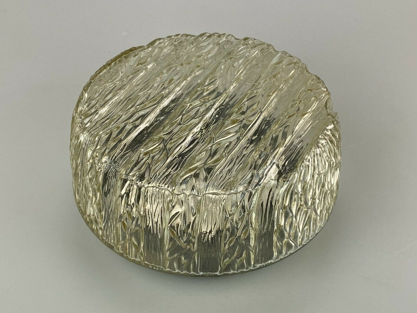 60s 70s Lamp Plafoniere Flush Mount Glass Space Age Design 70s