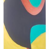 Large hand painted abstract canvas