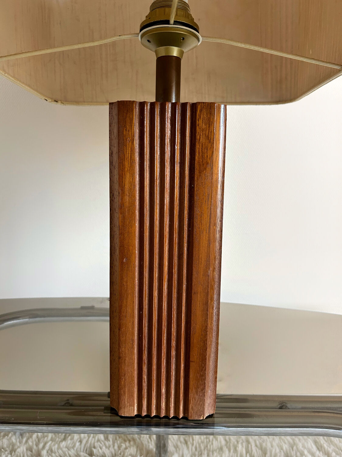 Scandinavian 70s wooden lamp
