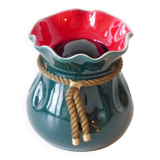 Tobacco jar or piggy bank in the shape of a ceramic purse from the 50s/60s.