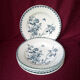Suite of 5 plates flowers/butterfly