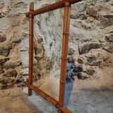 Antique Faux Bamboo Mirror – France, 20th Century