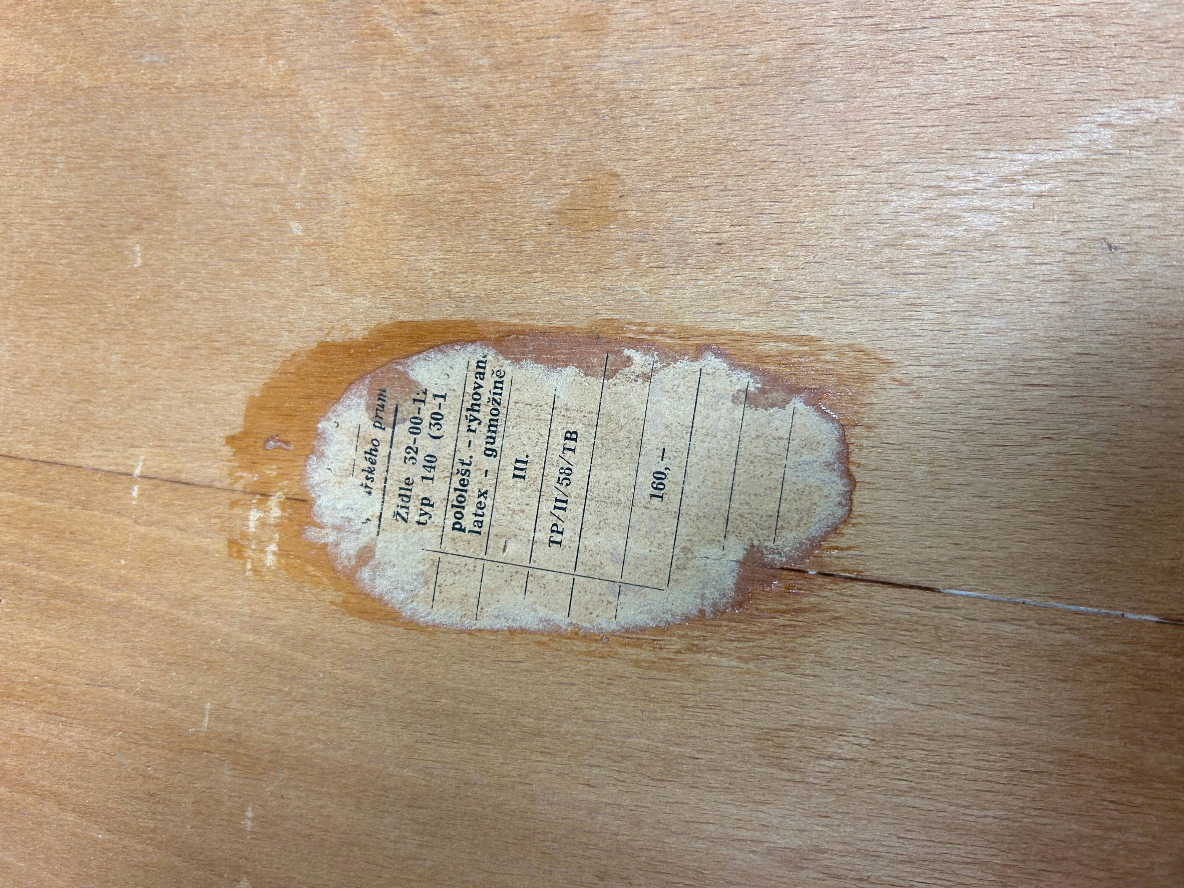 Set of 4 dining chairs by Antonín Šuman for TON