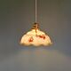 Art Deco pendant light in marbled opaline glass, 1920s-30s