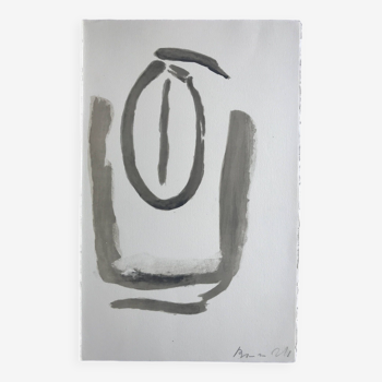 Bram van velde, untitled, 1975 (mp 218). original lithograph signed in pencil on arches