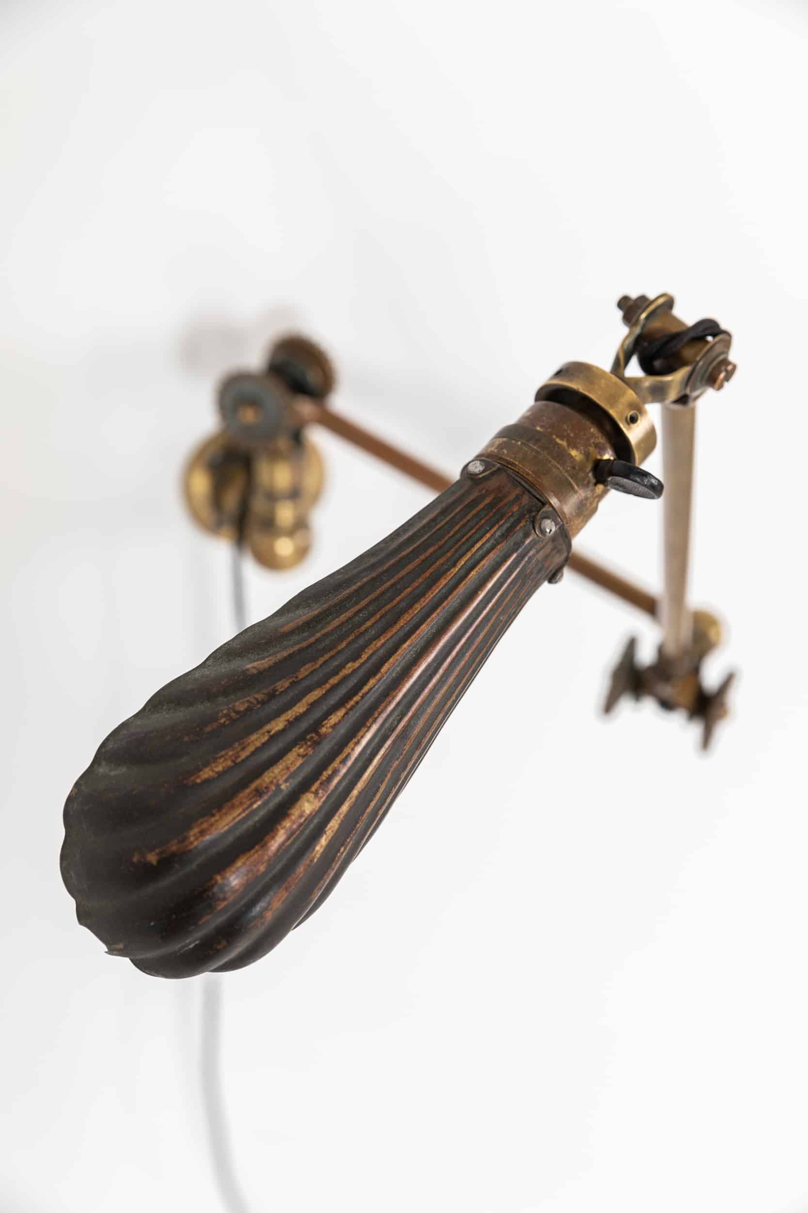 Early brass dugdills wall lamp