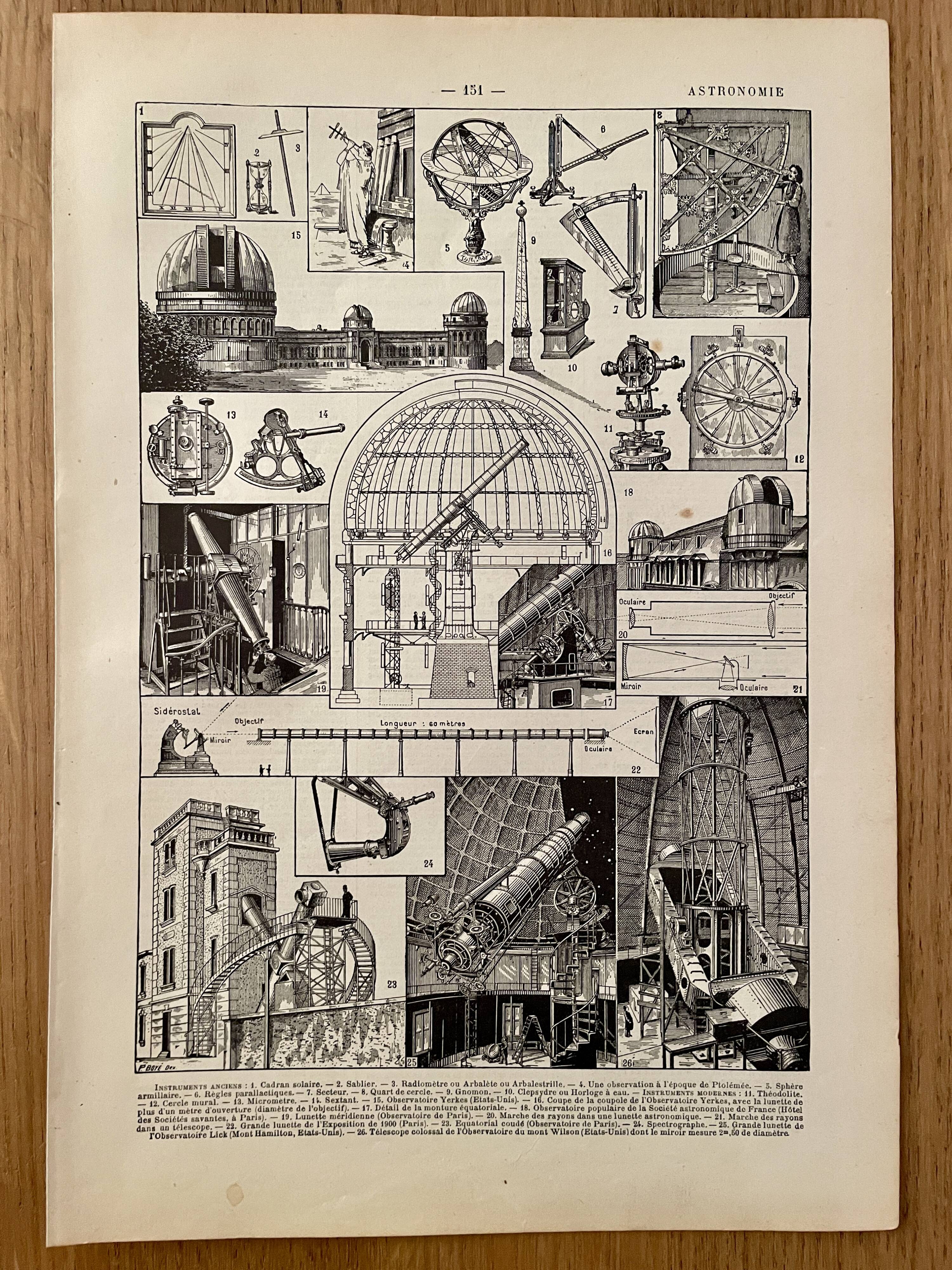 Lithograph on astronomy - 1920