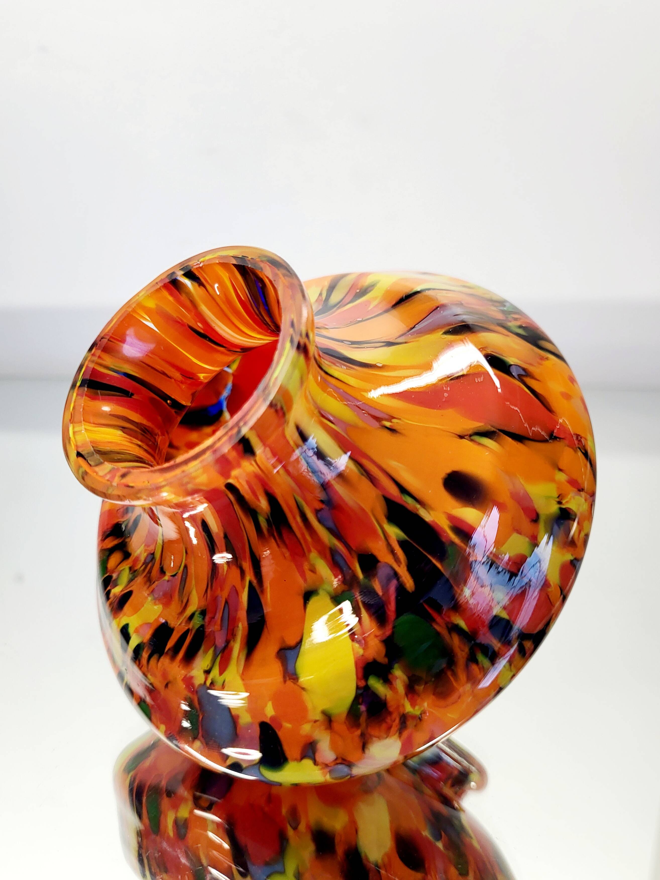 Vaas à éclaboussures Art Déco, Kralik Glas, Tsjechië