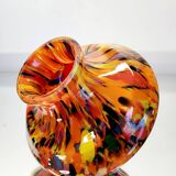 Art Deco spatter vaas, kralik glas, Tsjechië