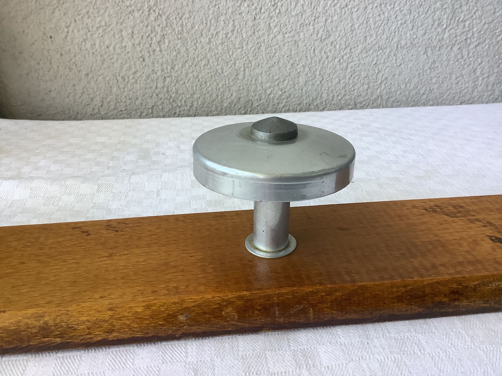 Coat rack hook wood and zinc vintage 50'