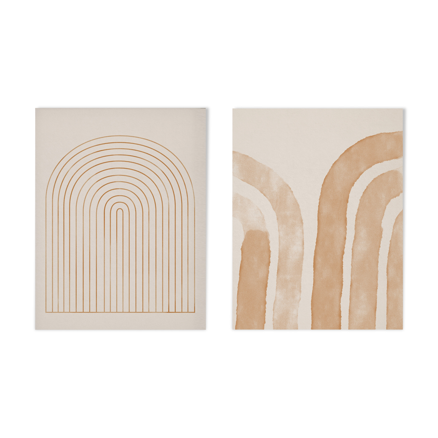 Pair of giclee prints, abstract wall art set of two, 50x70cm