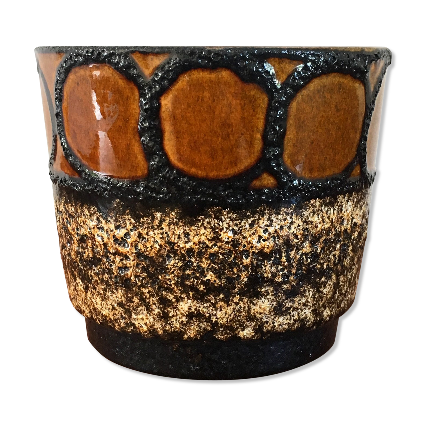 Fat Lava vintage ceramic pot 60s