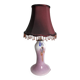 Clichy glass base table lamp with 20th-century lampshade