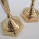 Pair of solid brass candle holders neo classic vintage style