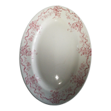 Longwy dish, pink and white Manon model