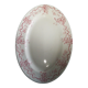 Longwy dish, pink and white Manon model