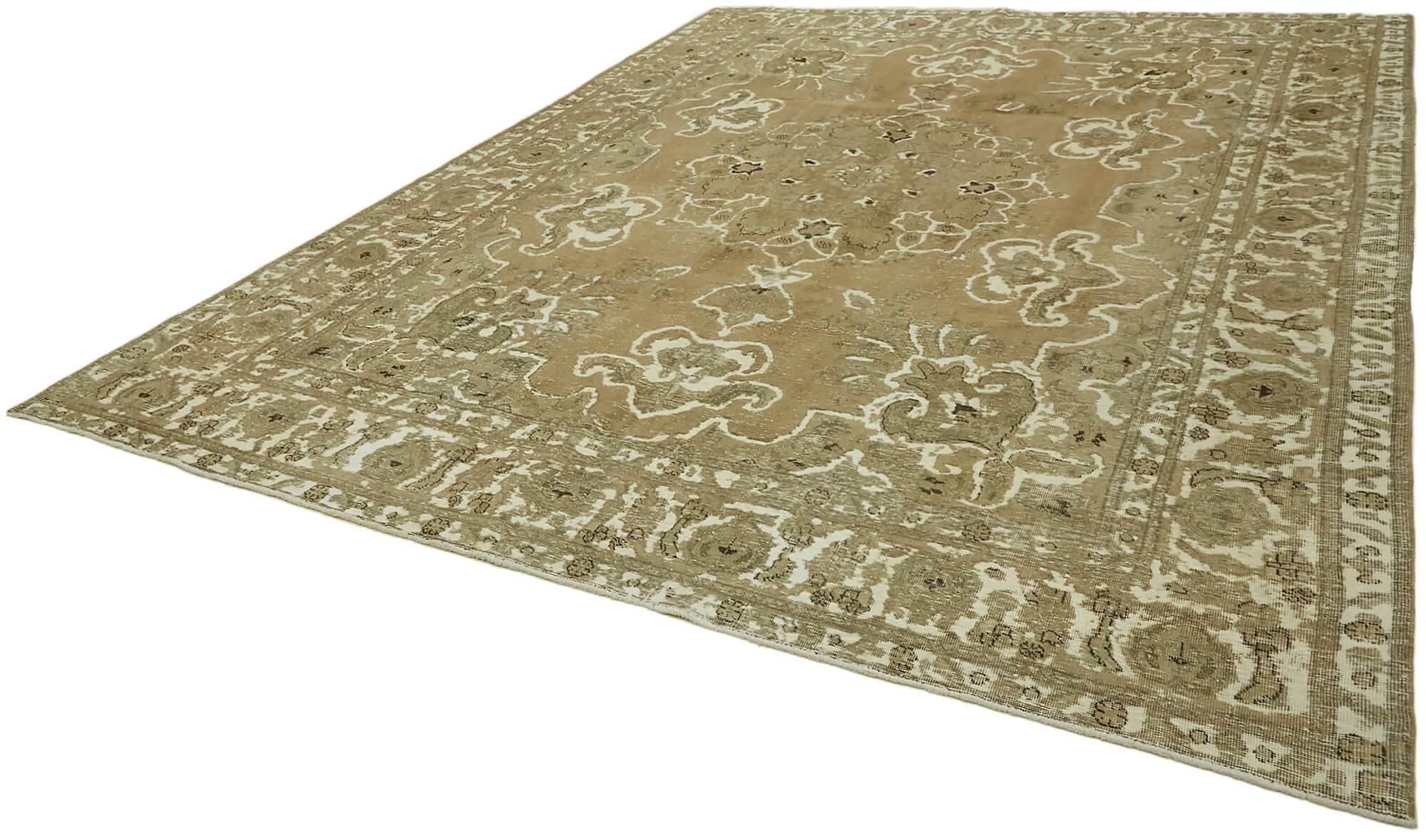 1980s 303 cm x 384 cm beige wool carpet