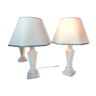 Pair of old Art Deco alabaster lamps