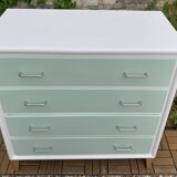 Commode pieds compas vintage 1950