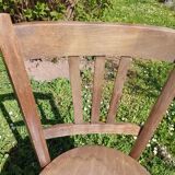 2 vintage wooden bistro chairs
