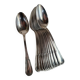 12 Large Silver-Plated Metal Spoons Boulenger Table Cutlery
