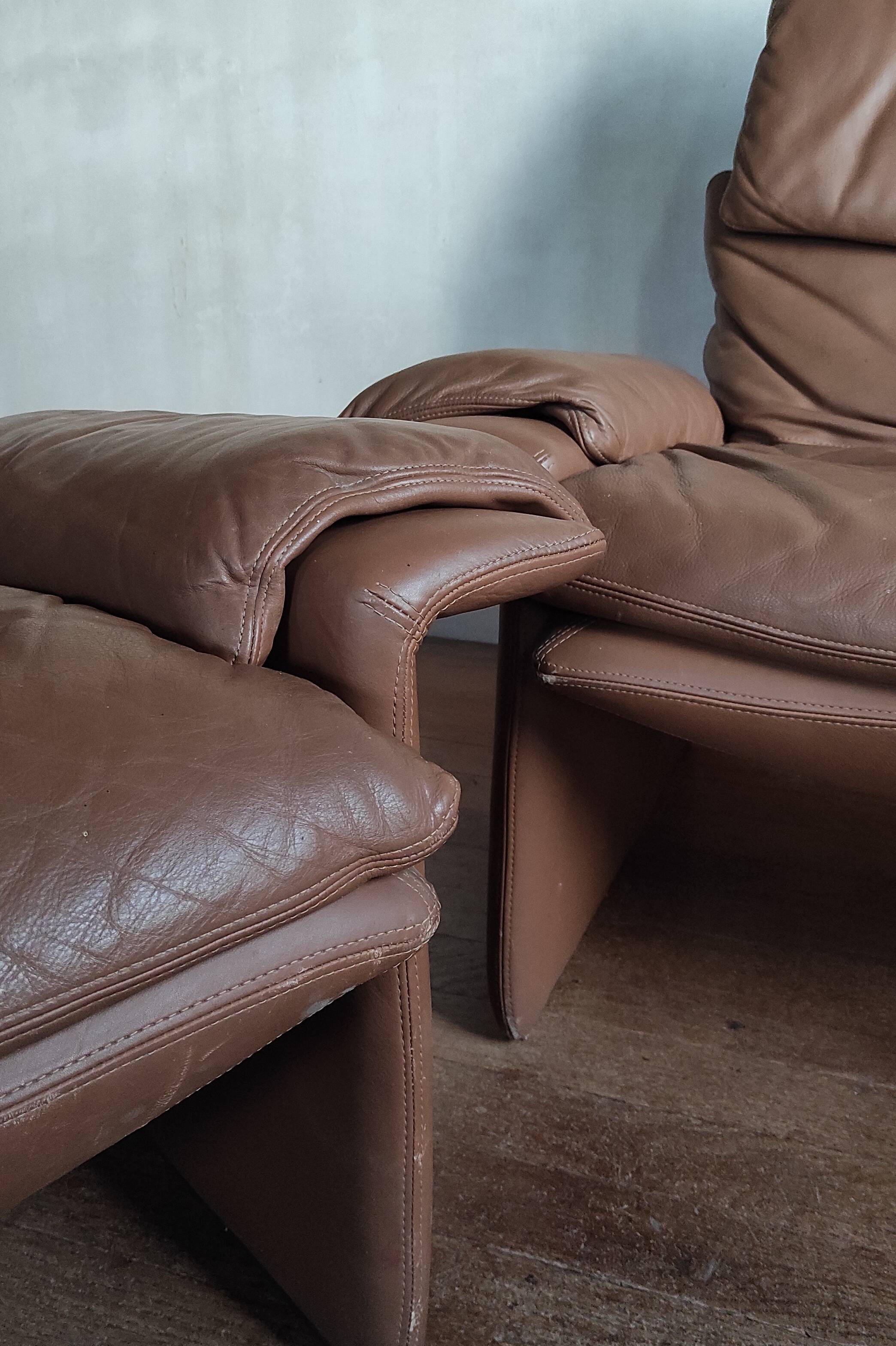 Saporiti Armchair and Ottoman Set