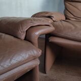 Saporiti Armchair and Ottoman Set