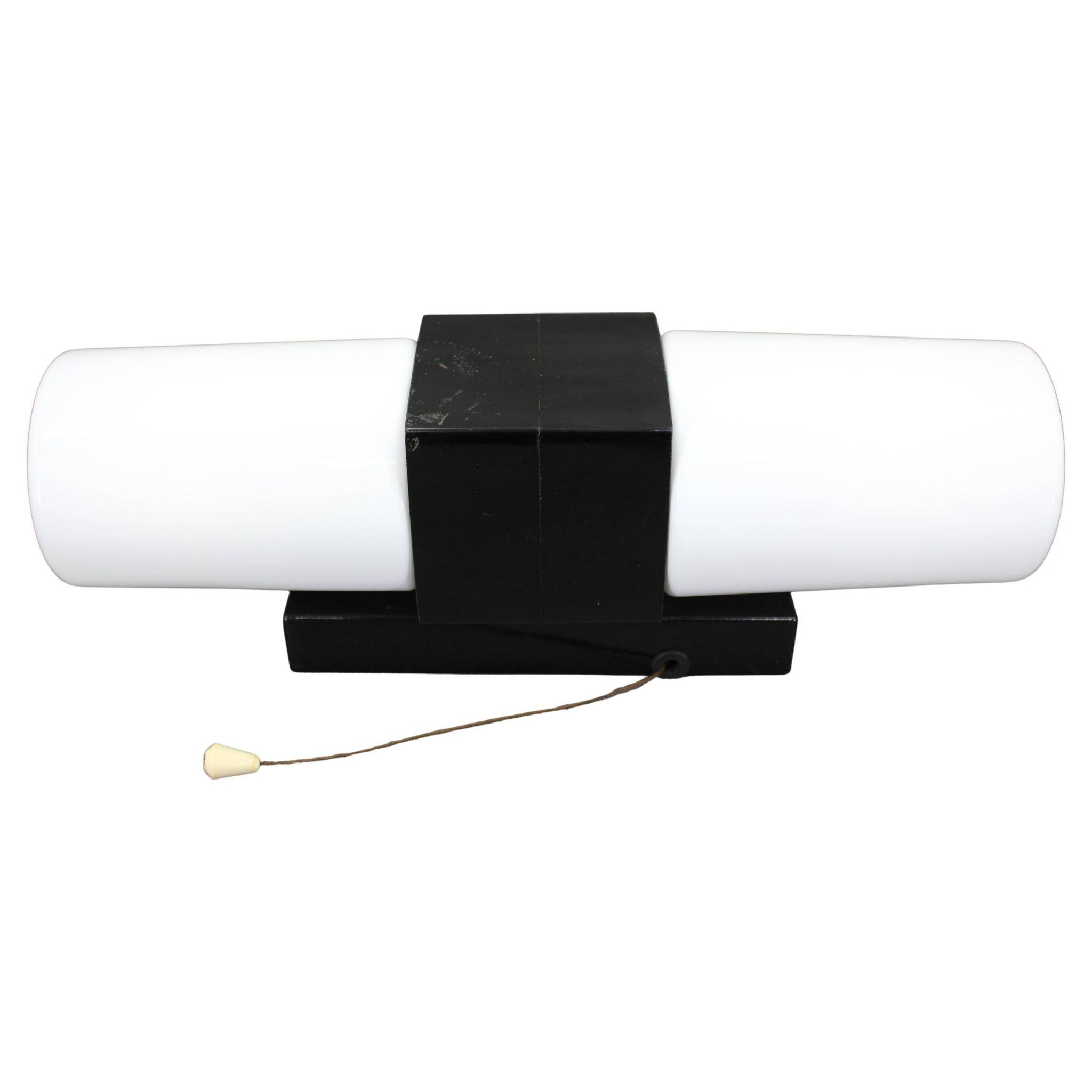 Mid-century wall light in bakelite and glass, 1960s