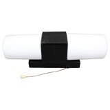 Mid-century wall light in bakelite and glass, 1960s