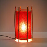 Bamboo and fabric table lamp