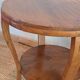 Art deco style solid wood double top side table