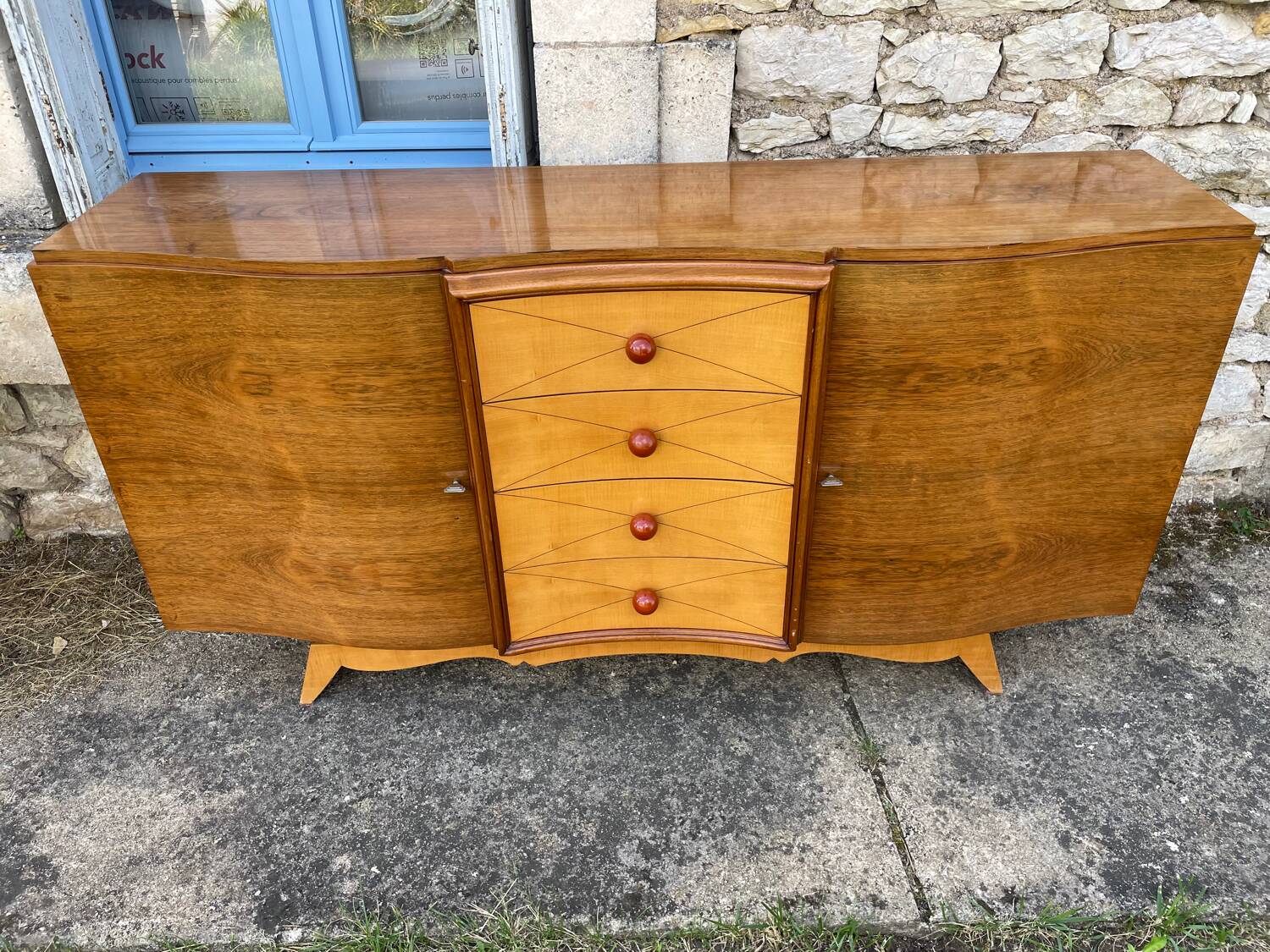 50s art deco sideboard in rosewood